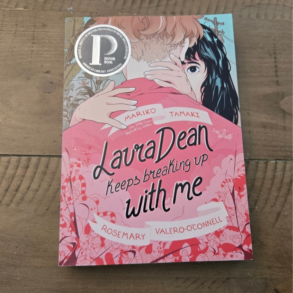 First Second Laura Dean Keeps Breaking Up with Me YA Graphic Novel Pink PB Book